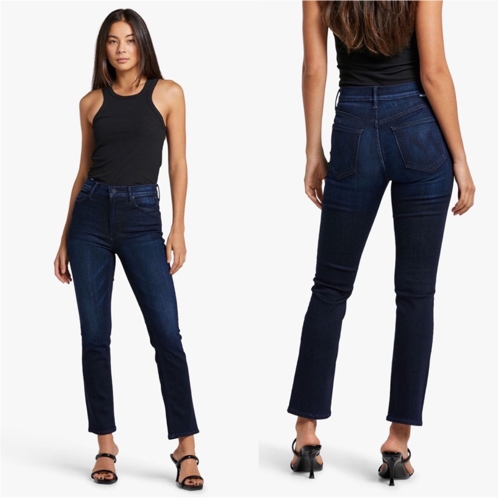 Mother Mid- Rise Dazzler Ankle Jeans In Now or Never Dark wash Size 25